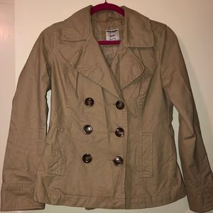 Old Navy Tan Cotton Peacoat